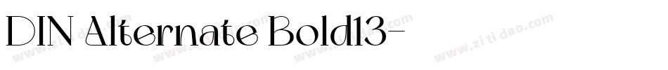 DIN Alternate Bold13字体转换